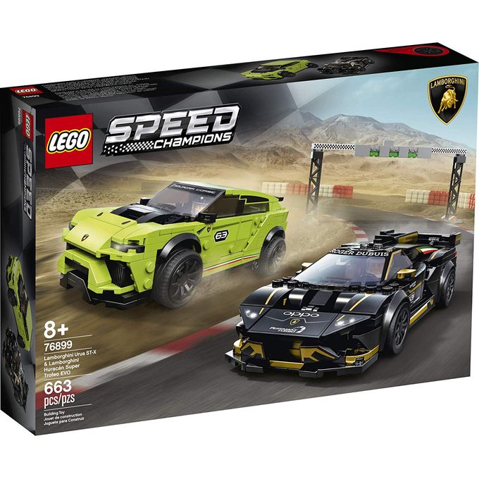 76899 Lego Speed Champions - Lamborghini Urus St-X e Lamborghini Huracan Super Trofeo Evo - LEGO