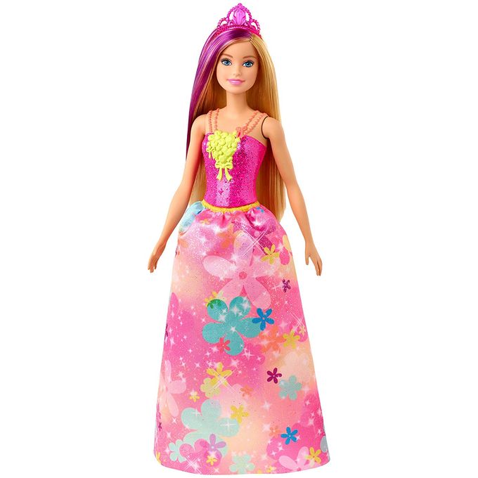 Barbie Dreamtopia - Boneca Princesa Loira - Vestido Flores Gjk13 - MATTEL