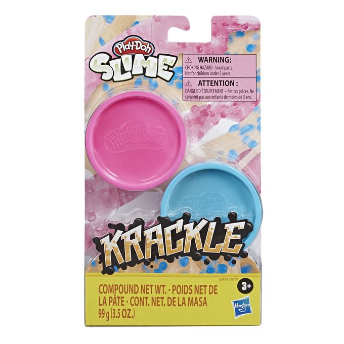 Massinha Play-Doh Slime Krackle 2 Potes - Rosa e Azul E8813 - Hasbro - HASBRO