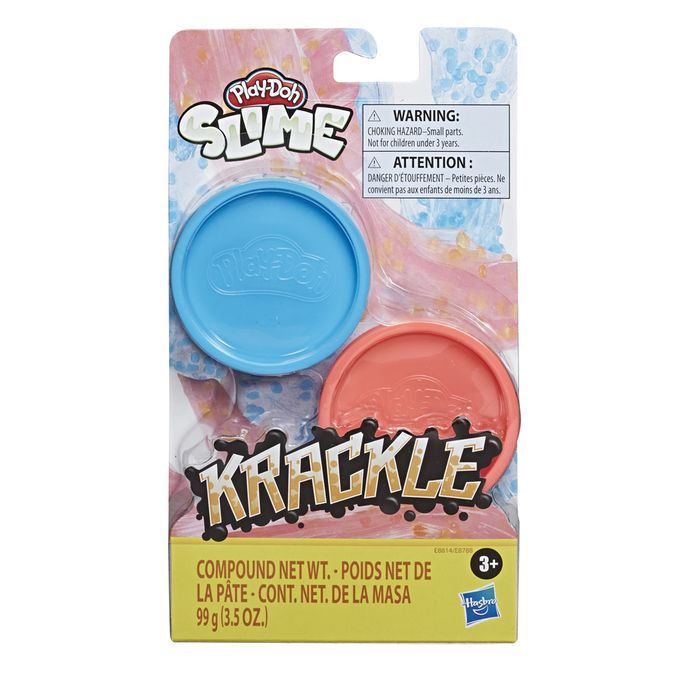 Massinha Play-Doh Slime Krackle 2 Potes - Azul e Laranja E8814 - Hasbro - HASBRO