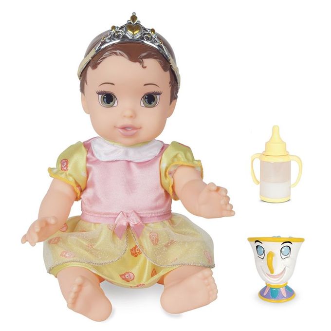 Boneca Princesas Disney 30cm - Baby Bela com Pet e Mamadeira - Mimo - MIMO