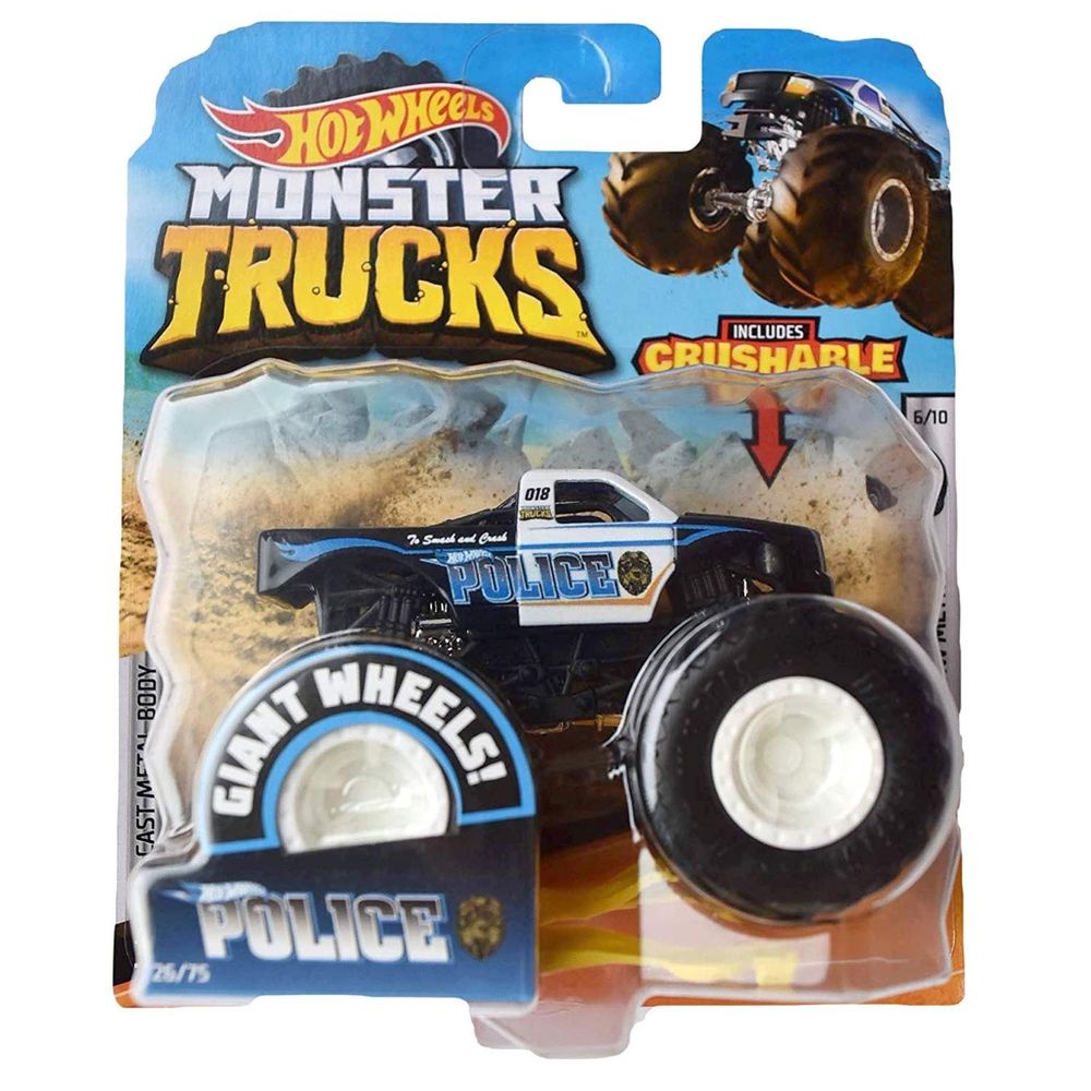 Hot Wheels - Monster Trucks - Police Gjf26 - MP Brinquedos