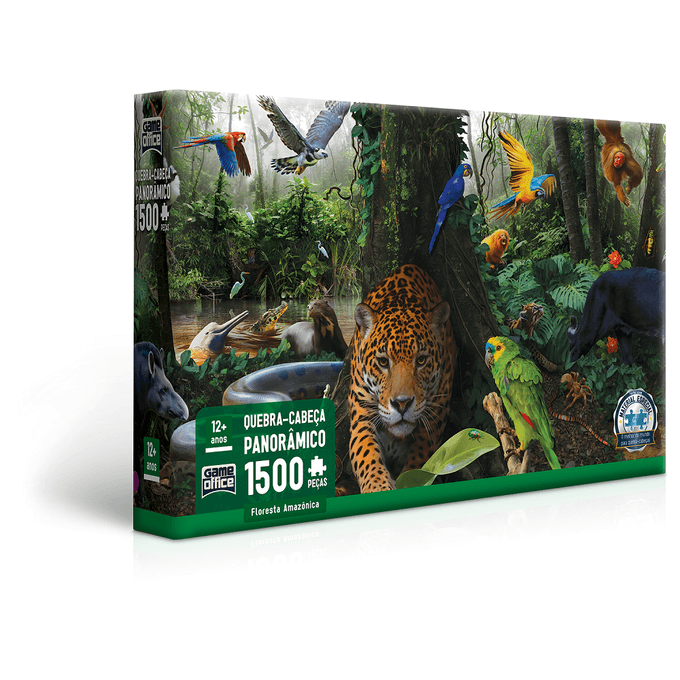 Quebra-Cabeça 1500 Peças Panorâmico - Floresta Amazônica - Toyster - TOYSTER