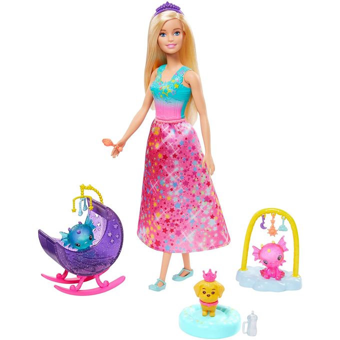Barbie Dreamtopia - Dia de Pets - Babá de Dragões Bebês Gjk51 - MATTEL