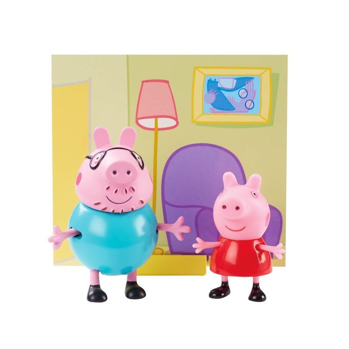 Peppa Pig - Pack com 2 Figuras - Peppa Pig e Papai Pig - Sunny - SUNNY