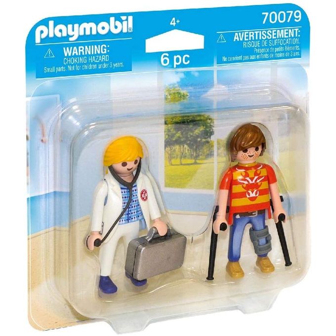 70079 Playmobil - Pack com 2 - Médico e Paciente - PLAYMOBIL