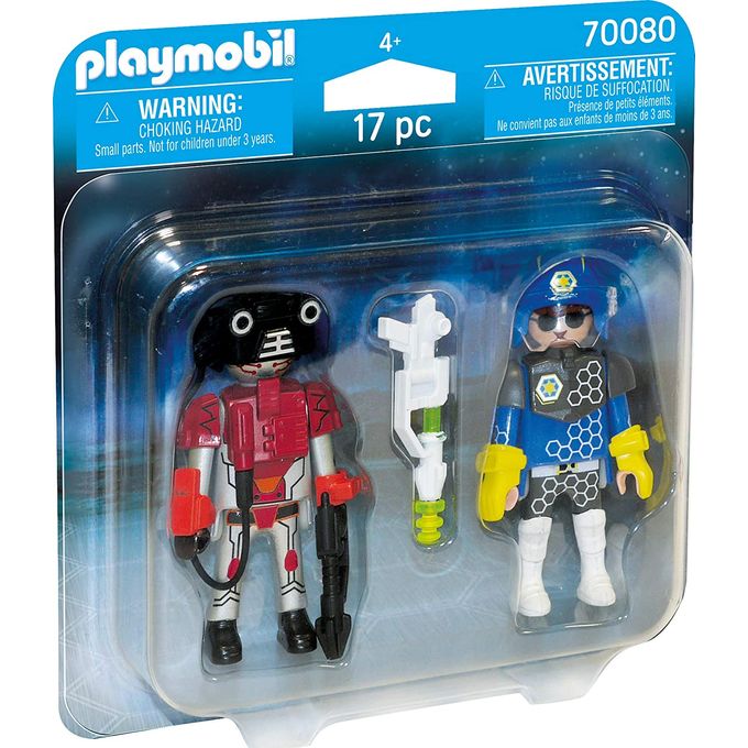 70080 Playmobil - Pack com 2 - Policial Espacial e Ladrão - PLAYMOBIL