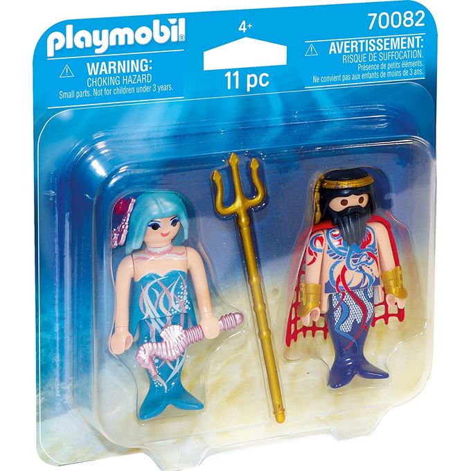 70082 Playmobil - Pack com 2 - Rei Dos Mares e Sereia - PLAYMOBIL