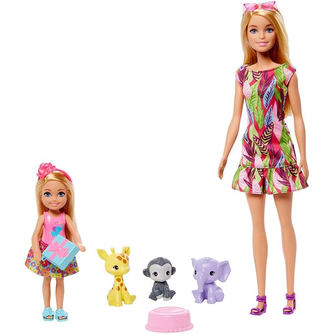 Boneca Barbie e Chelsea The Lost Birthday - Animais da Selva Gtm82 - MATTEL