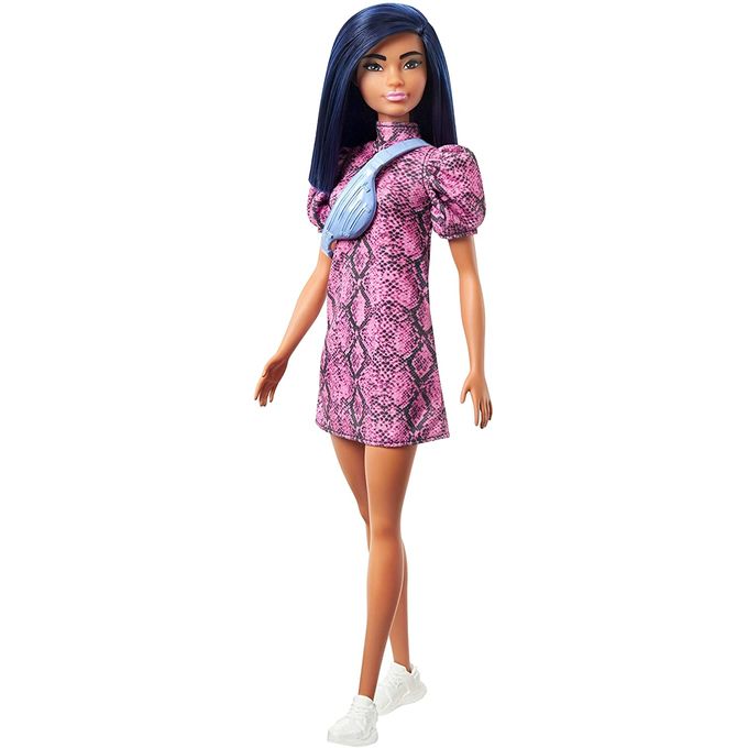 Boneca Barbie Fashionistas - Vestido Cobra Rosa Gxy99 - MATTEL