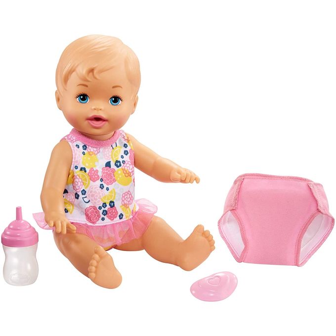 Little Mommy - Boneca Bebê Faz Xixi Loira Gbp29 - MATTEL