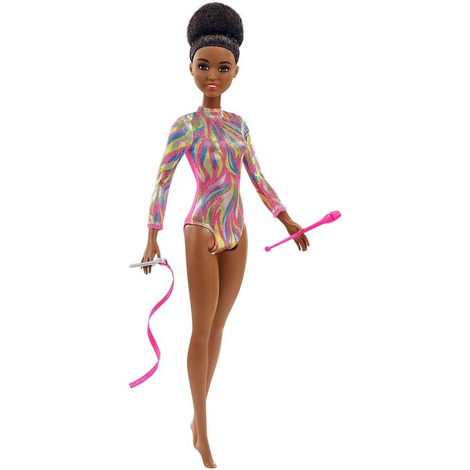 Boneca Barbie Profissões - Ginasta Negra Gtw37 - MATTEL