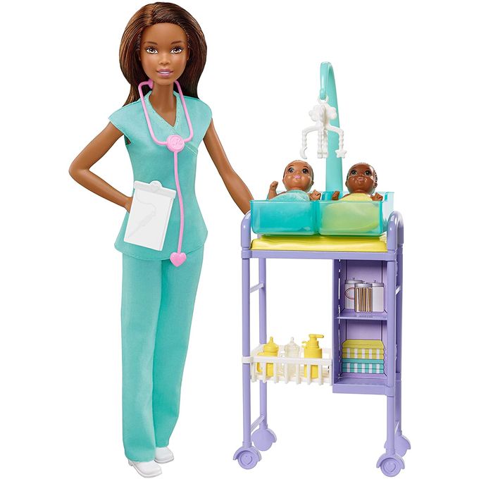 Boneca Barbie Pediatra Negra Gkh24 - MATTEL