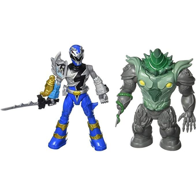 Power Rangers - Battle Attackers - Blue Ranger Contra Shockhorn F1603 - HASBRO