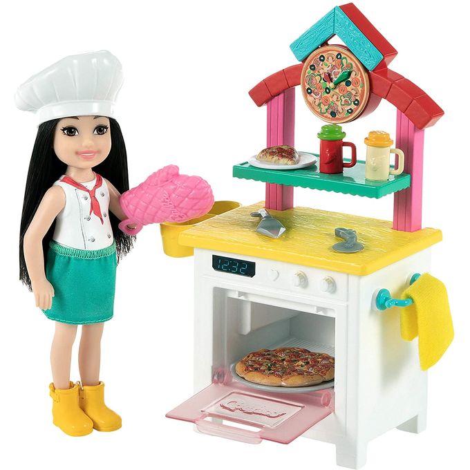 Boneca Barbie - Chelsea Profissões - Pizza Chef Gtn63 - MATTEL