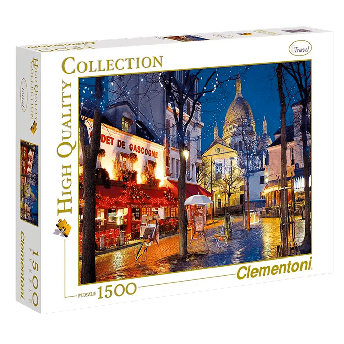 Puzzle 1500 peças Paris	 Montmartre - Clementoni - Importado - GROW