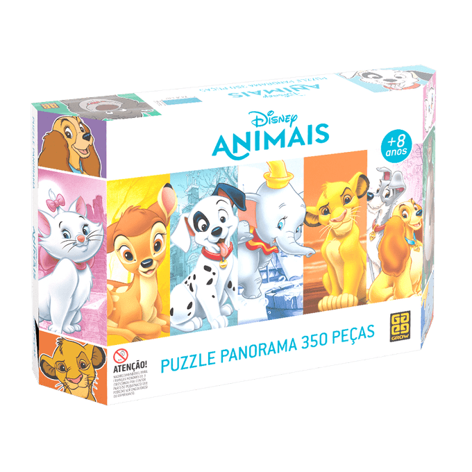Puzzle 350 peças Panorama Disney Animais - GROW