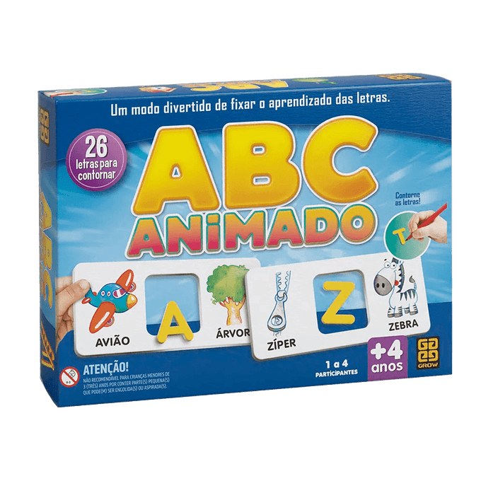 Jogo Abc Animado - Grow - Brincando e Aprendendo - Jogo Abc Animado - GROW