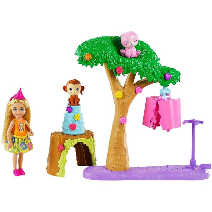 Boneca Barbie e Chelsea The Lost Birthday - Festa Na Selva Gtm84 - MATTEL