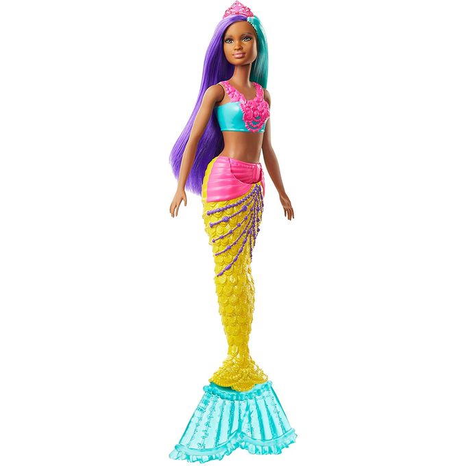 Barbie Dreamtopia Sereia - Negra Cauda Amarela Gjk10 - MATTEL