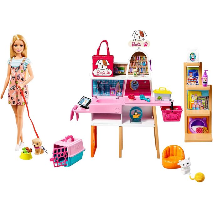 Boneca Barbie Pet Shop - Animais de Estimao Grg90 - MATTEL