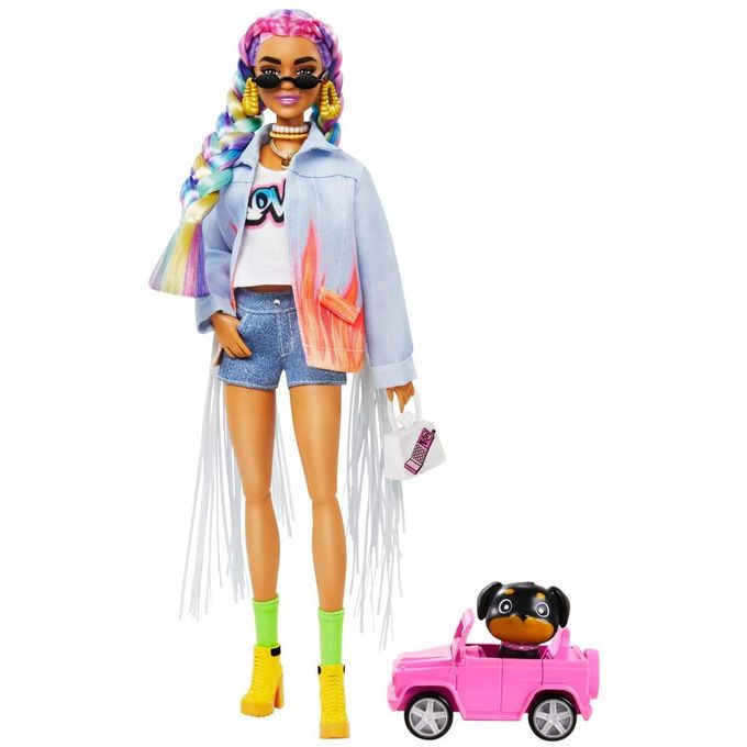Boneca Barbie Extra com Animal de Estimao - Arco-ris Grn29 - MATTEL