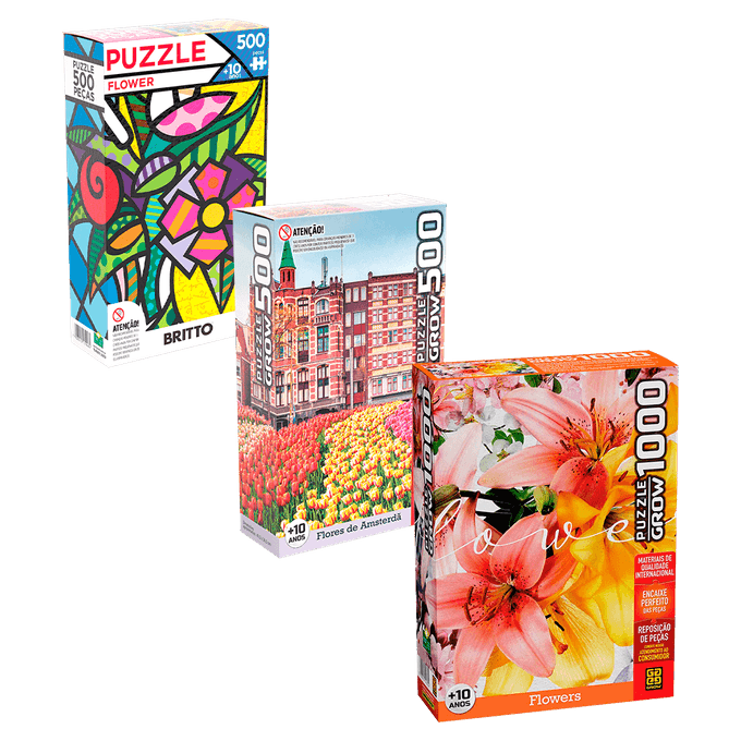 Combo Puzzles Flores - GROW