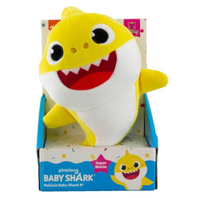 Baby Shark - Pelúcia 20cm - Tubarão Amarelo - Sunny - SUNNY