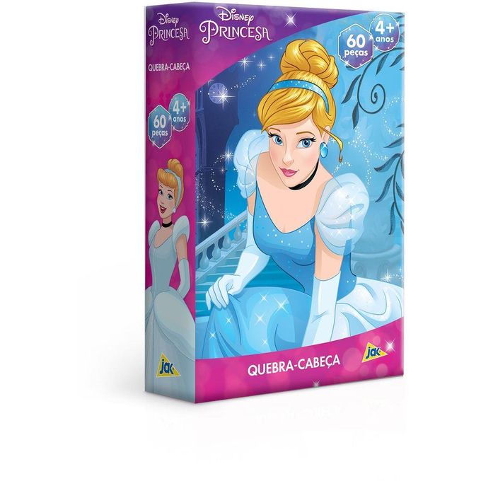 Quebra-Cabea 60 Peas - Princesas Disney - Cinderela - Toyster - TOYSTER