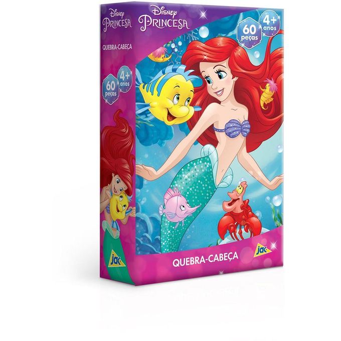 Quebra-Cabeça 60 Peças - Princesas Disney - Ariel - Toyster - TOYSTER