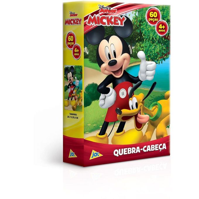 Quebra-Cabeça 60 Peças - Mickey - Mickey e Pluto - Toyster - TOYSTER