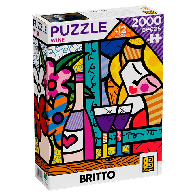 Puzzle 2000 peças Romero Britto Wine - GROW