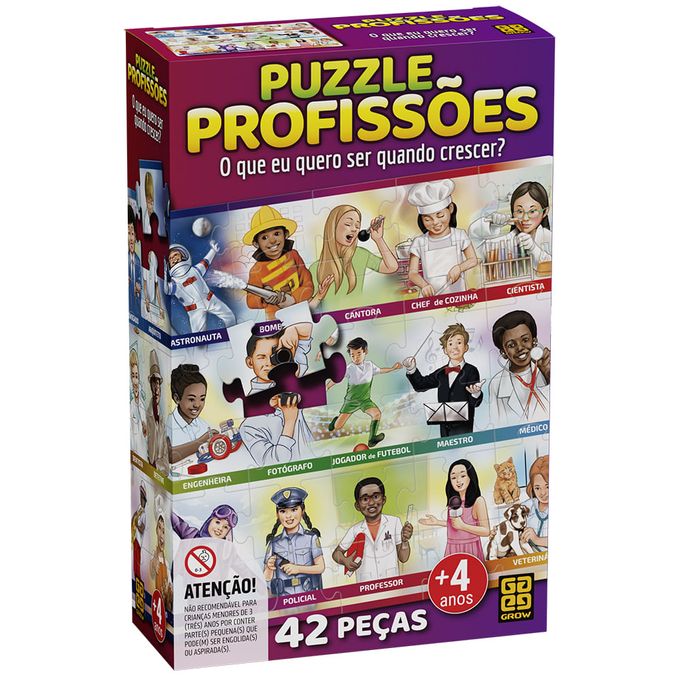 Puzzle Profissões - GROW