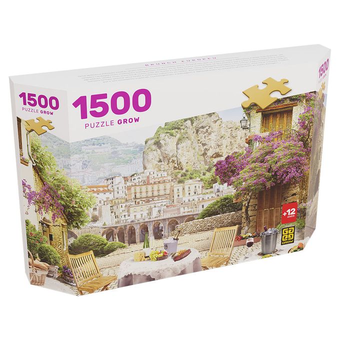 Puzzle 1500 peças Panorama Brunch Europeu - GROW