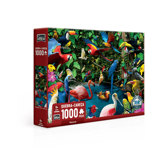 Quebra-Cabeça 1000 Peças - Pássaros - Toyster - TOYSTER