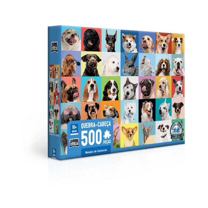 Quebra-Cabeça 500 Peças - Mosaico de Cachorros - Toyster - TOYSTER