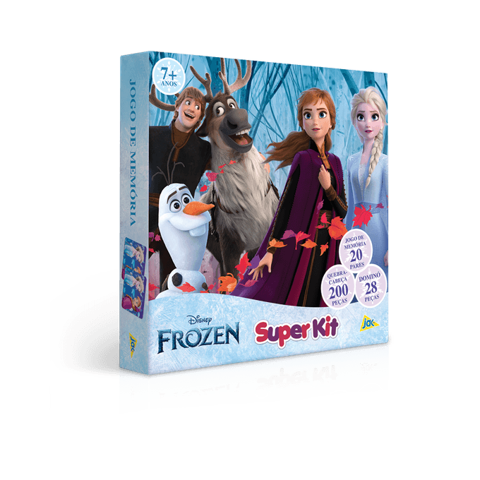 Super Kit com Quebra-Cabea - Domin - Jogo da Memria - Frozen - Toyster - TOYSTER