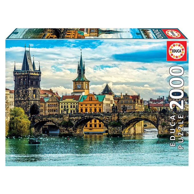 Puzzle 2000 peças Vistas de Praga - Educa - Importado - GROW