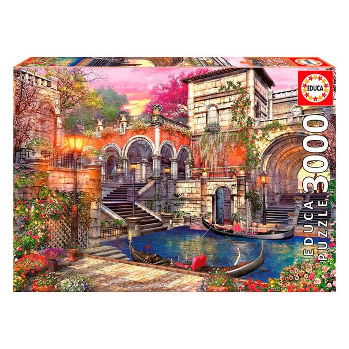 Puzzle 3000 peças Romance em Veneza - Educa - Importado - GROW