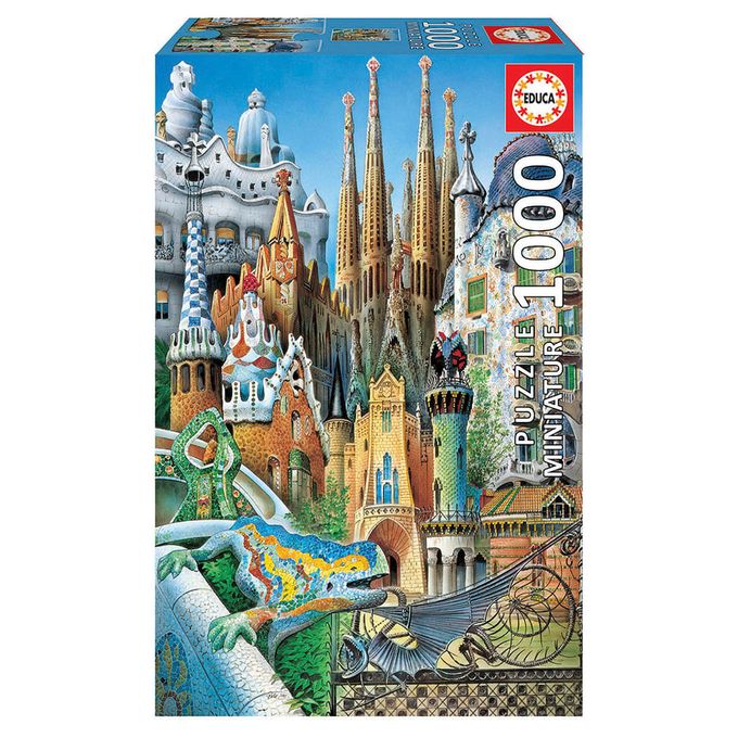 Puzzle 1000 peças Miniatura Obras de Gaudi - Educa - Importado - GROW