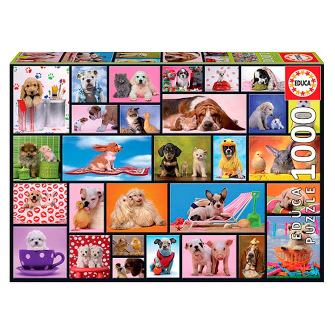 Puzzle 1000 peas Pets Fazendo Pose- Educa-Importado - GROW