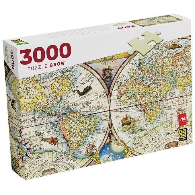 Puzzle 3000 peças Mapa Histórico - GROW