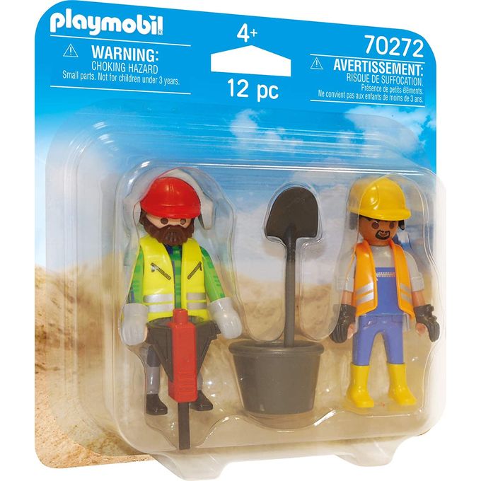 70272 Playmobil - Pack com 2 - Trabalhadores da Construo - PLAYMOBIL