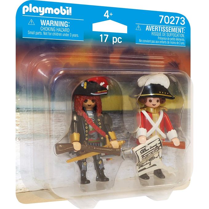 70273 Playmobil - Pack com 2 - Pirata e Soldado Britânico - PLAYMOBIL