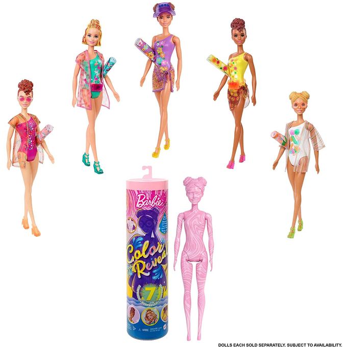 Boneca Barbie Areia e Sol Color Reveal 7 Surpresas Gtr95/gwc57 - MATTEL