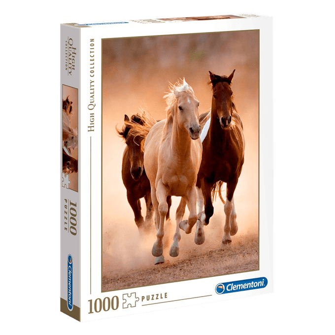 Puzzle 1000 Peças Cavalos - Clementoni - Importado - GROW