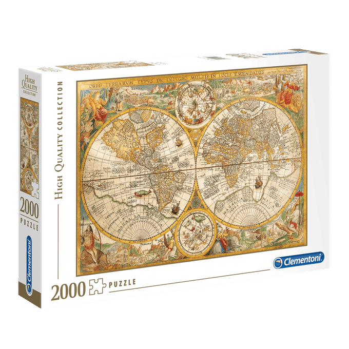 Puzzle 2000 peas Mapa Antigo, 1594 - Clementoni - Importado - GROW