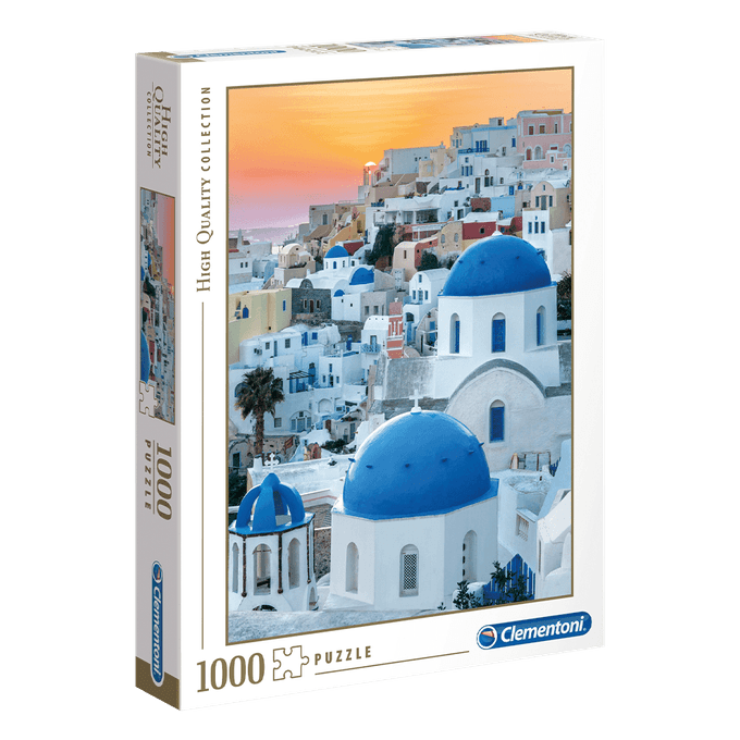 Puzzle 1000 Peças Ilha Santorini - Clementoni - Importado - GROW