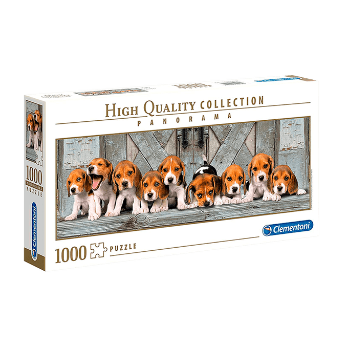 Puzzle 1000 peças Panorama Beagles - Clementoni - Imp - GROW