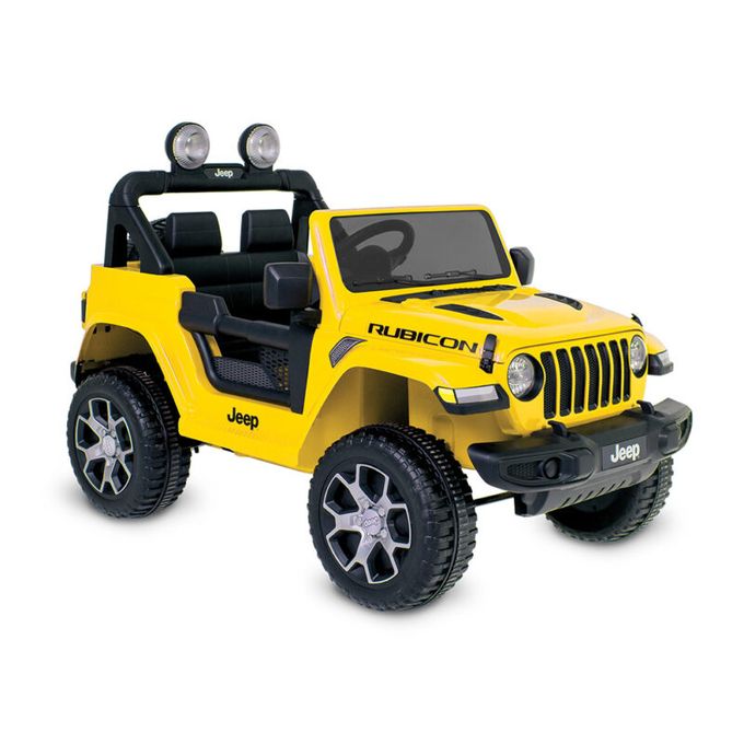 Carro Jeep Wrangler Amarelo Elétrico 12v com Controle Remoto - Bandeirante - BANDEIRANTE
